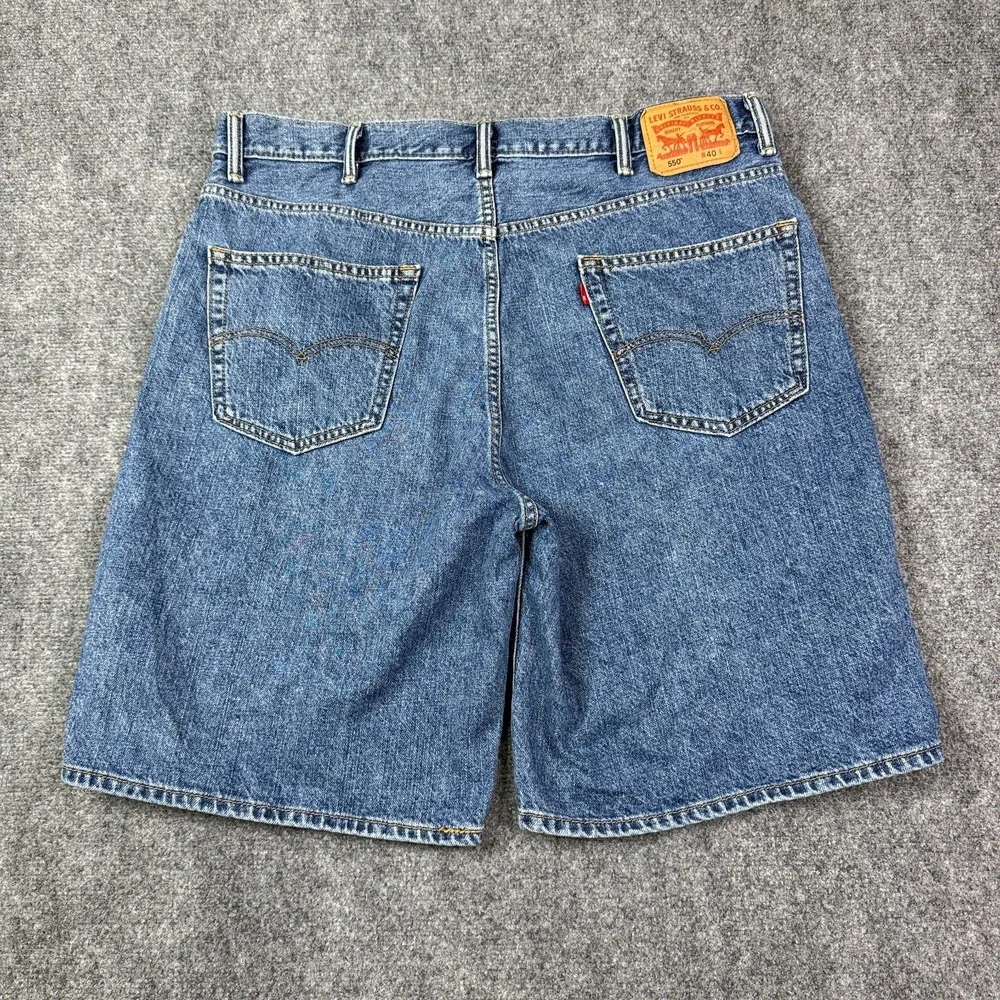 Levi's 550 Men's Relaxed Fit Denim Shorts Size 40 Blue Medium Wash Cotton